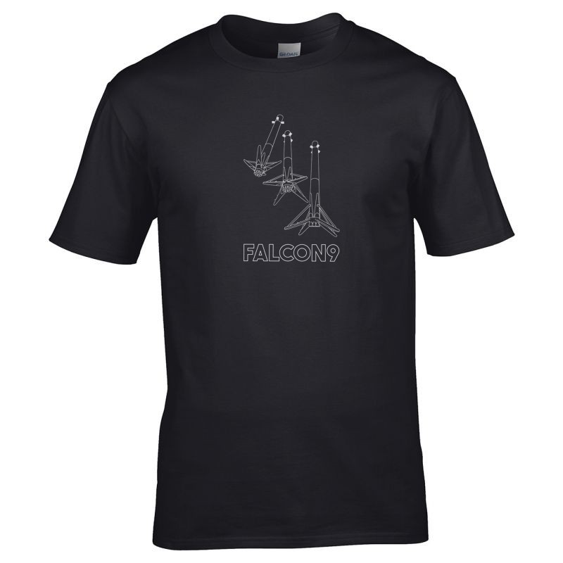 Férfi póló spacejunkie Falcon-9 landolás