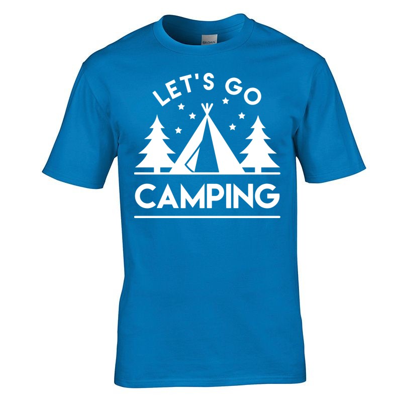 Férfi póló Let's go camping