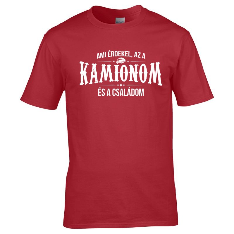 Férfi póló Kamionom és a családom