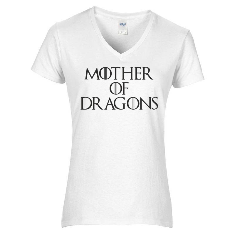 Női V-nyakú póló Mother of Dragons