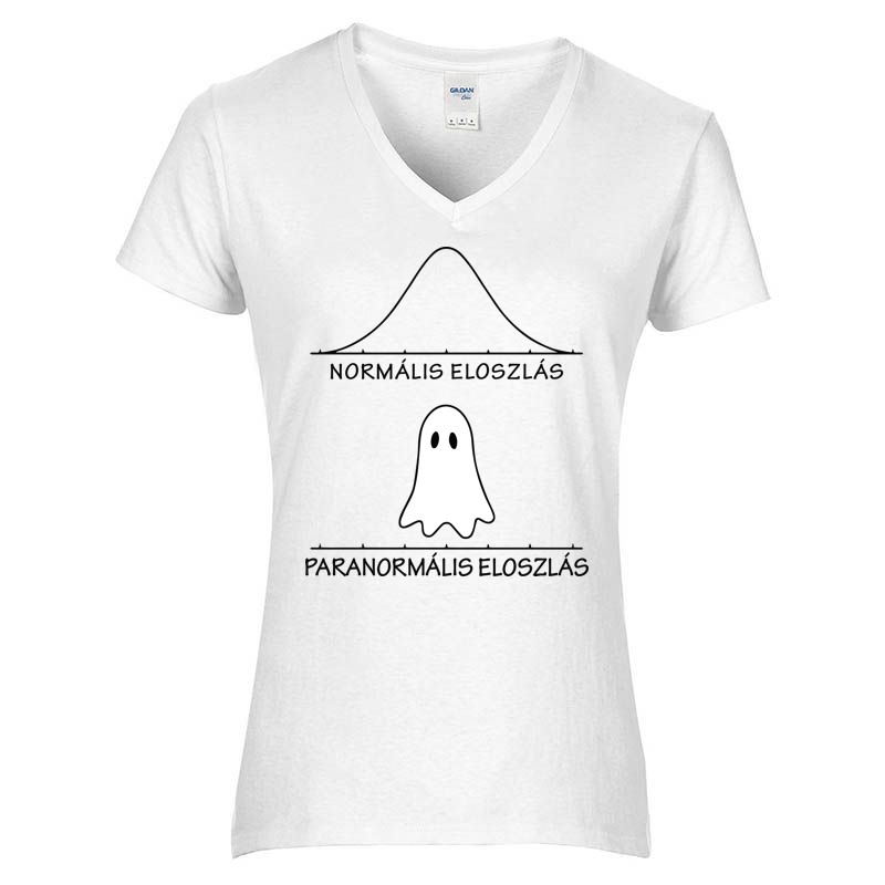 Női V-nyakú póló Normális és Paranormális eloszlás