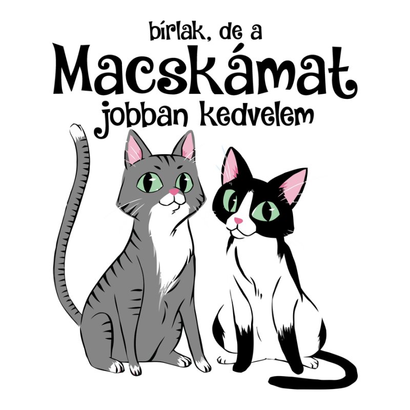 Bírlak, de a macskámat jobban kedvelem.